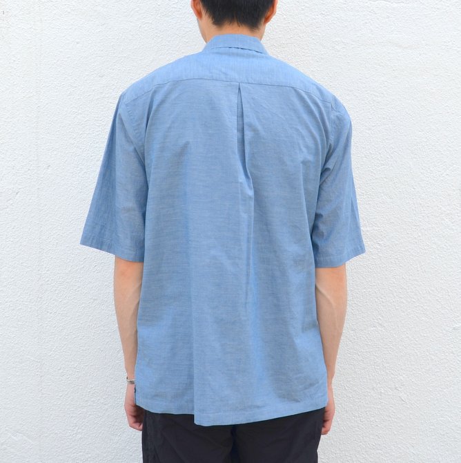 【17 SS】MARKAWARE(マーカウェア)/ OPEN COLLAR SHIRTS S/S -INDIGO- #A17B-03SH01B11(4)