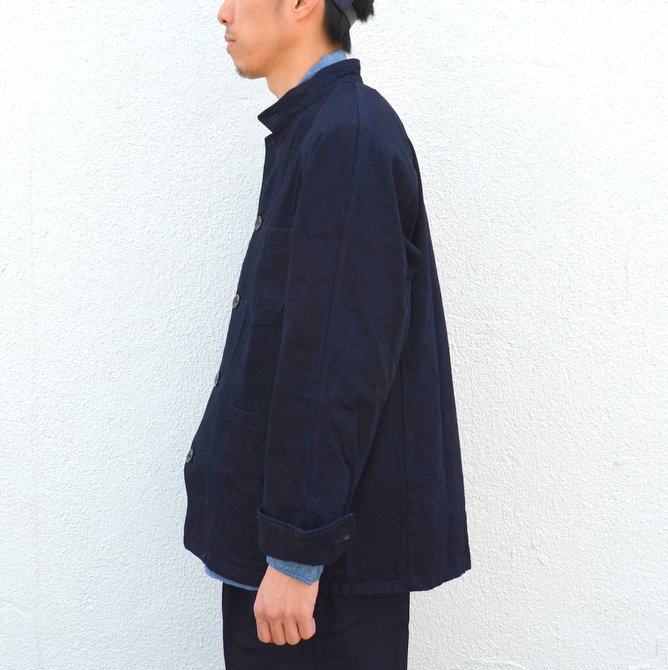 chimala(チマラ)/10OZ INDIGO X BLACK WEFT DENIM RAILROAD JACKET(UNISEX) -INDIGO- CS23-JT19(4)