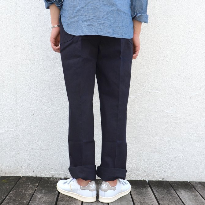 chimala(チマラ)/10OZ INDIGO X BLACK WEFT DENIM RAILROAD PANTS(UNISEX) -INDIGO- #(4)