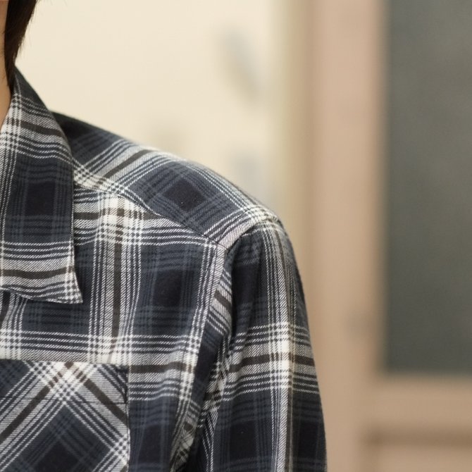 【2017 SS】South2 West8(サウスツーウエストエイト) Flannel 6 Pockets Classic Shirt -WHITE/BLACK- #VD791(4)
