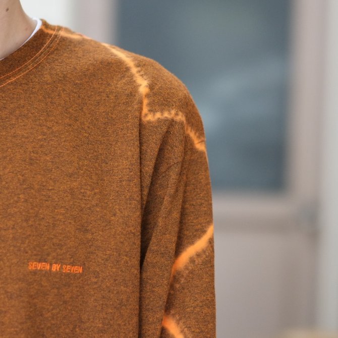 【30% off SALE】【2018 SS】7 × 7 / seven by seven ( セブン バイ セブン ) TIE-DYE T-SHIRT LS -ORANGE- #SBSS18TDTSL(4)