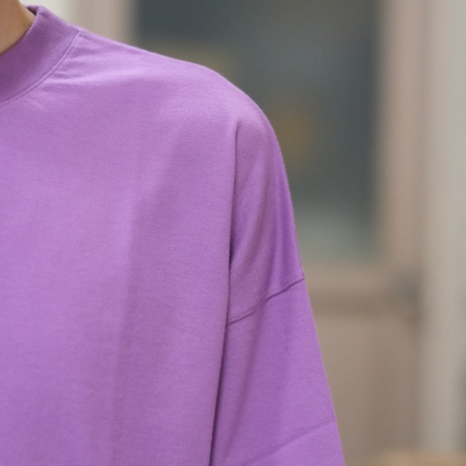 【2018 SS】AURALEE(オーラリー)/ SOFT CORD BIG TEE -PURPLE- #A8ST02MT(4)