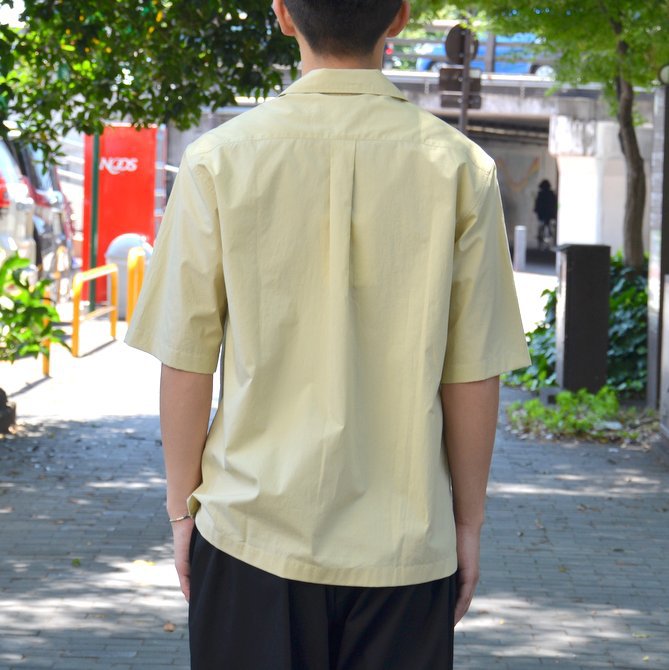 【40% OFF SALE】STUDIO NICHOLSON(スタジオニコルソン)/ OPEN COLLAR SHORT SLV SHIRT -KHAKI- #SN-280(4)