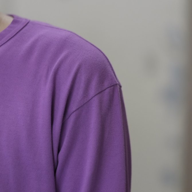 【2018 SS】AURALEE(オーラリー)/ SOFT CORD L/S TEE -PURPLE- #A8SP01MT(4)
