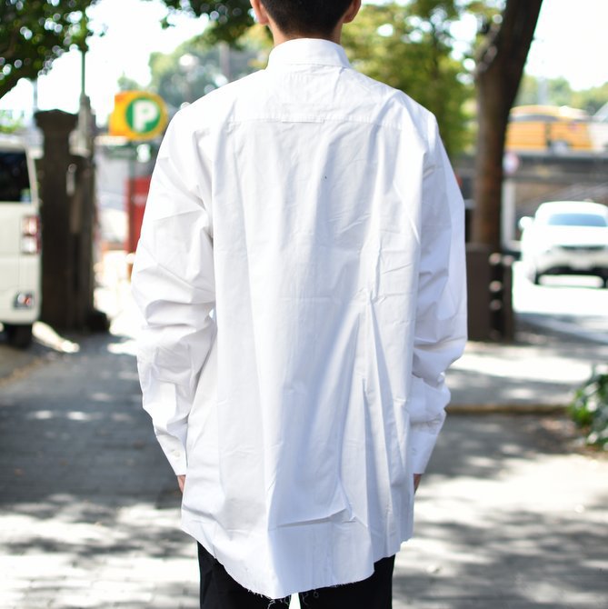 【2018 AW】 CAMIEL FORTGENS(カミエル フォートゲンス)/LONG SHIRT SHIRTING -WHITE- #CAMIEL-634(4)