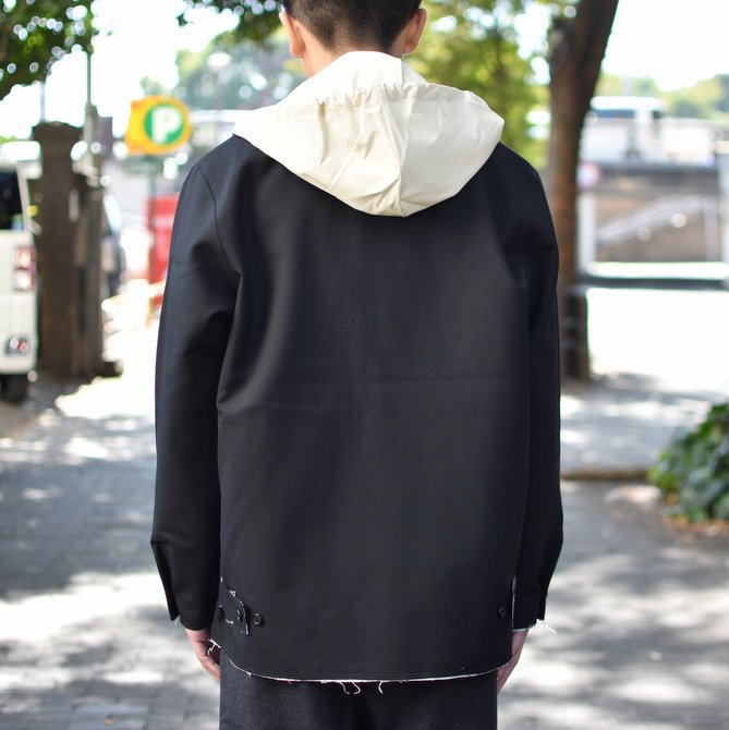 【2018 AW】 CAMIEL FORTGENS(カミエル フォートゲンス)/HOODED SIMPLE JACKET -BLACK- #CAMIEL-683(4)