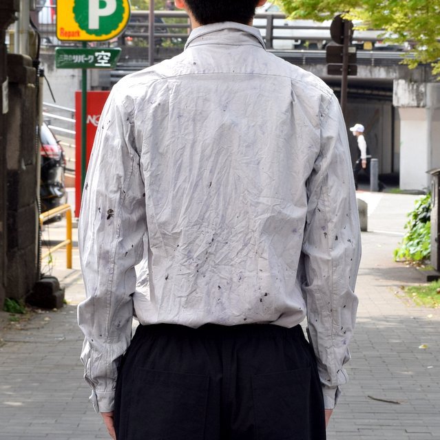【30% off sale 】FRANK LEDER(フランクリーダー) BLUE BERRY DYED VINTAGE BEDSHEET SHIRT+JEWERY#0616019-35(4)