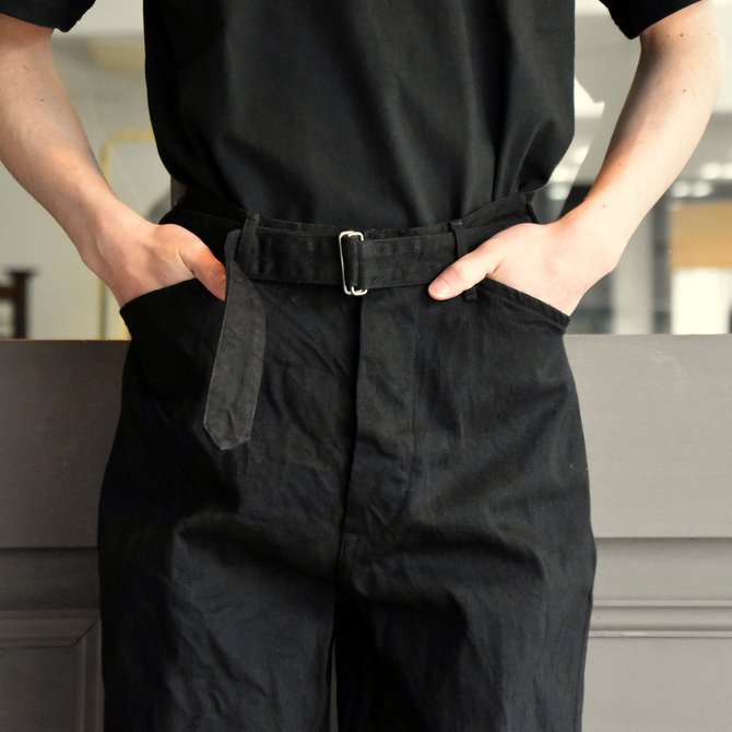 【2019 SS】COMOLI (コモリ) デニムベルテッドパンツ-BLACK- #P01-03004(4)