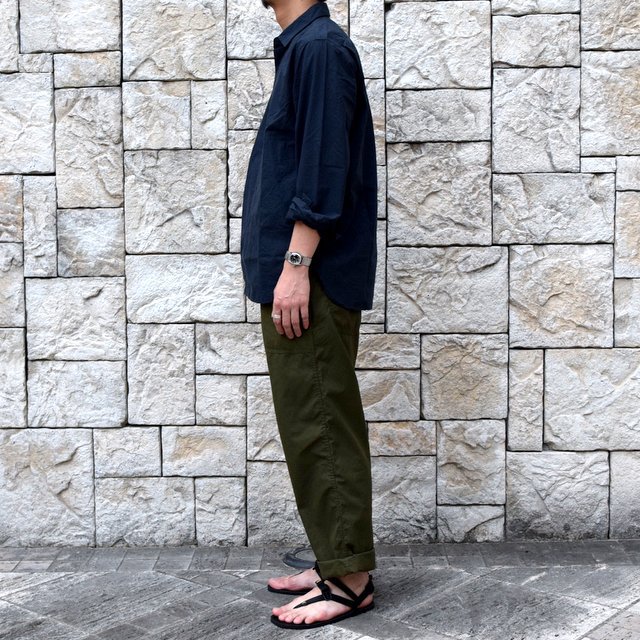 【2019 SS】YAECA(ヤエカ) コンフォートシャツ スタンダードロング L/S -NAVY- #19106(4)