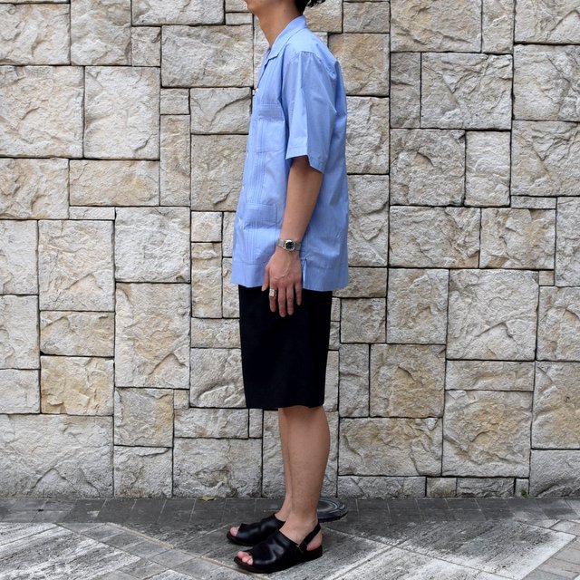 【2019 SS】AURALEE(オーラリー)/ FINX SILK STRIPE CUBA SHIRTS-BLUE STRIPE-#A9SS02FS(4)