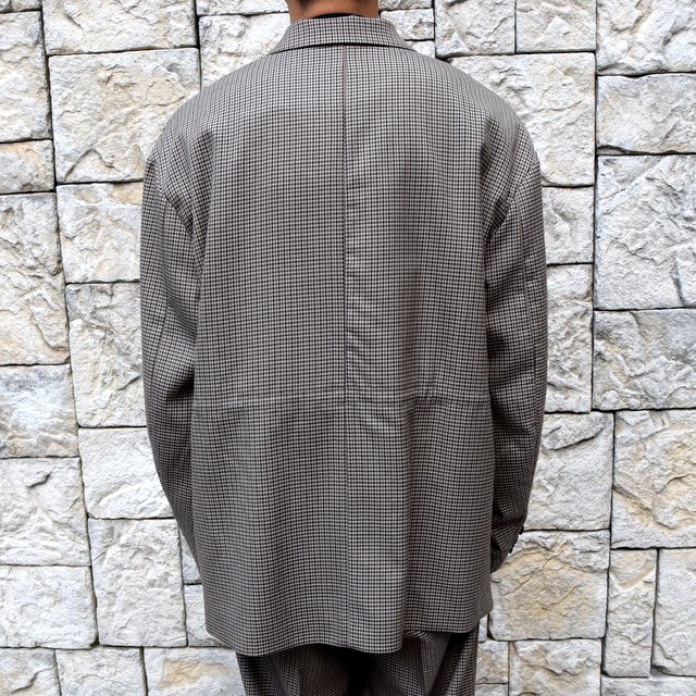YOKE(ヨーク)/FIVE COLORS PLAID WOOL LOOSE DOUBLE BREASTED JACKET -BEIGE PLAID- #YK19AW0047J(4)