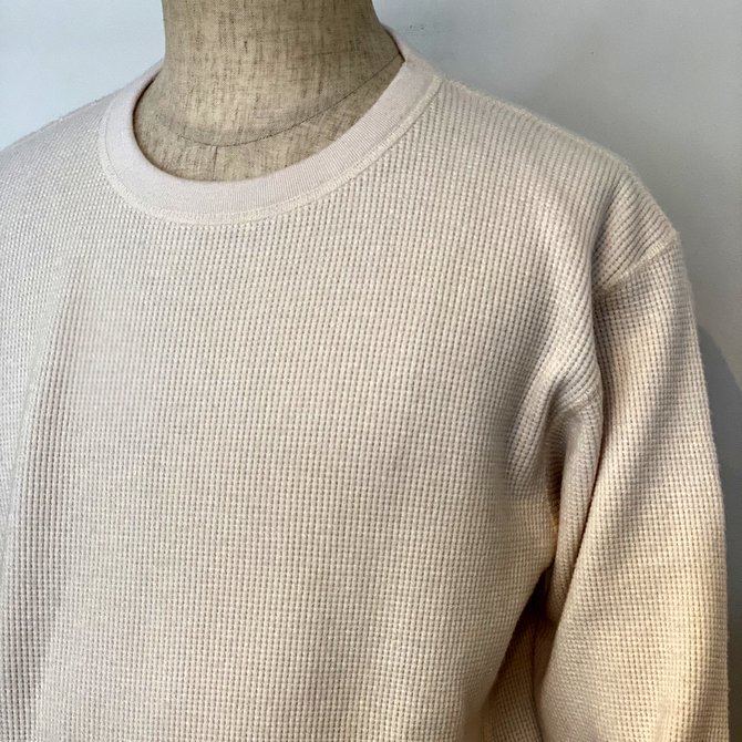 【2019 AW】COMOLI (コモリ) C/W 長袖ワッフルクルー/Q03-05007(4)