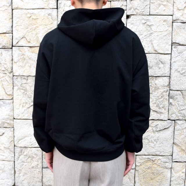 【2020 SS】AURALEE(オーラリー)/ SUPER SOFT SWEAT BIG P/O PARKA -BLACK- #A20SP01GU(4)
