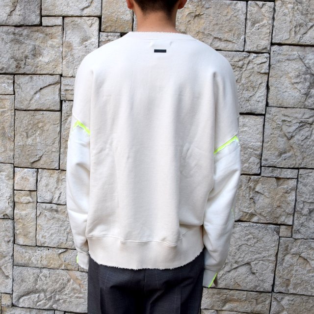 【2020 SS】stein(シュタイン)/ DOUBLE PATTERN REBUILD SWEAT LS -OFF WHITE- #ST136-WH(4)