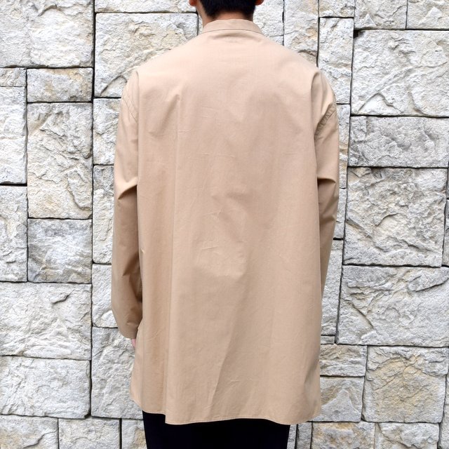 【2020 SS】blurhms(ブラームス) / Stand-up Collar Shirt L/S:LIGHT BEIGE BHS-20SS019(4)