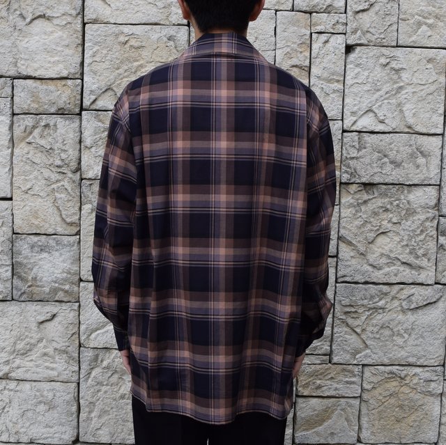 【2020 SS】blurhms(ブラームス) / Open Collar Shirt L/S -DARK MADRAS- #BHS-20SS017CP(4)