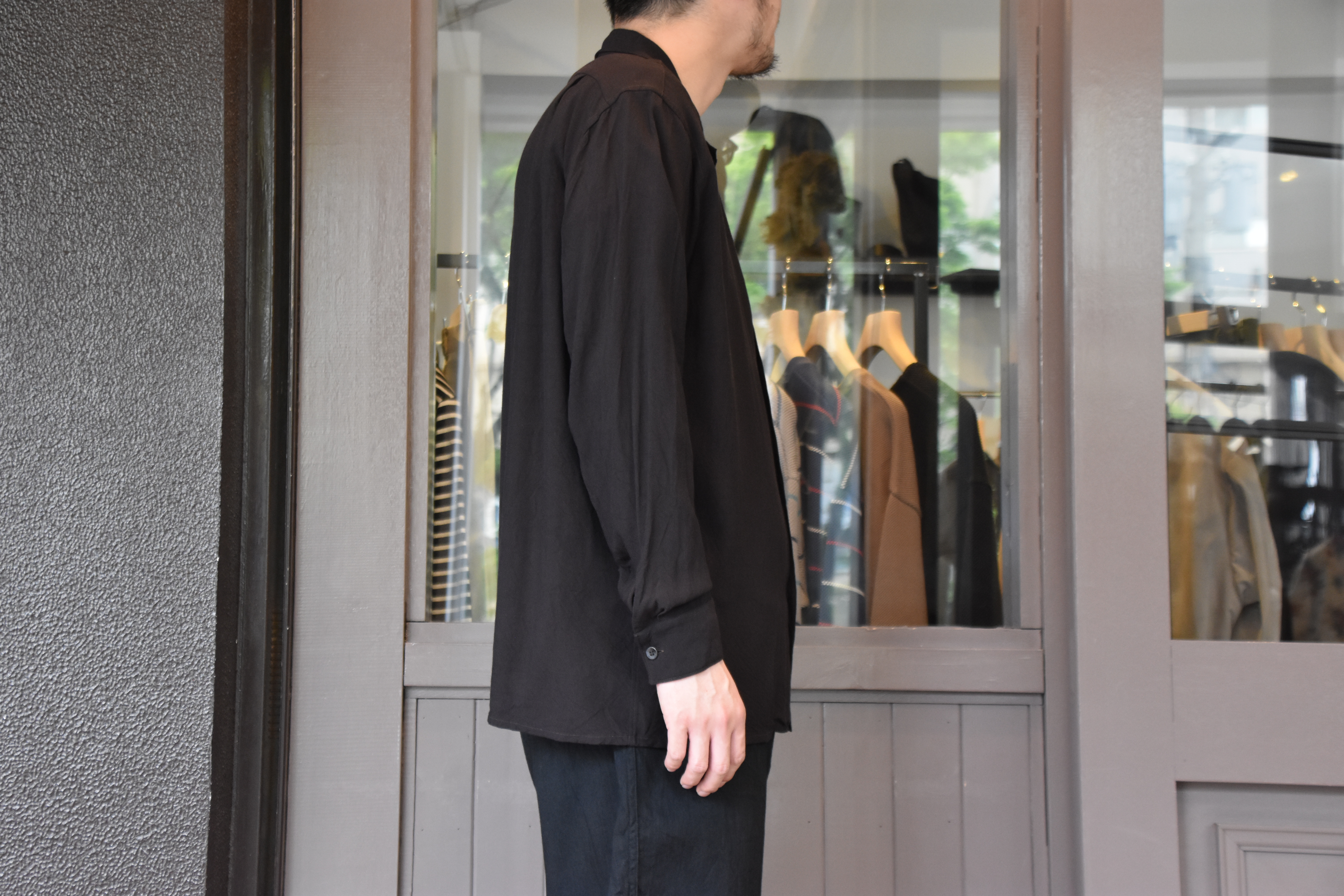 【2020 SS】COMOLI (コモリ) レーヨンオープンカラーシャツ#R01-02006(4)