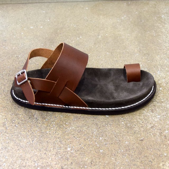 【2020】KAPTAIN SUNSHINE × PHIGVEL / GURKHA FOOTBED SANDALS -BROWN- #KS20SGD06(4)