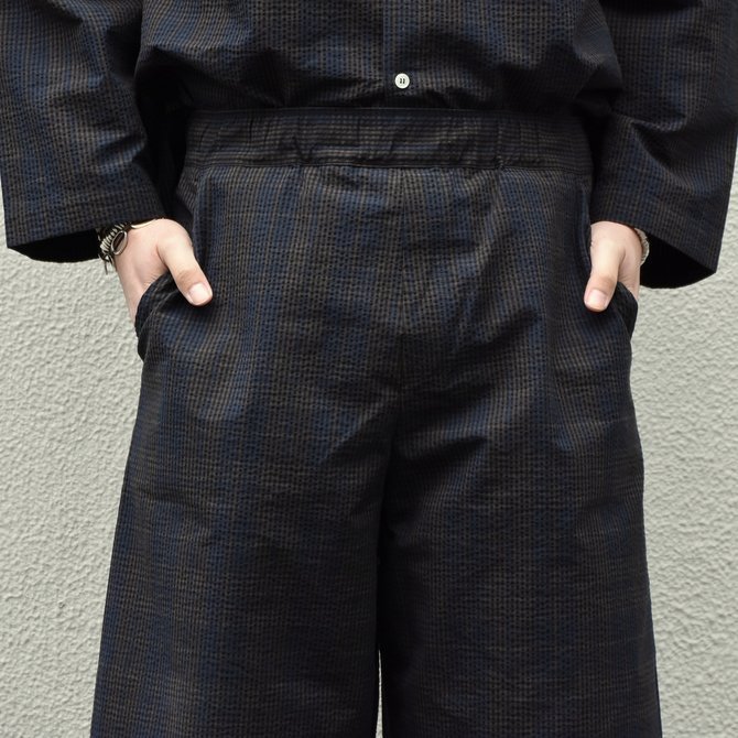 【2020 SS】 Cristaseya(クリスタセヤ)/ STRIPED SEERSUCKER MOROCCAN PAJAMA PANTS -Black/Brown striped#03DA-S-ST(4)