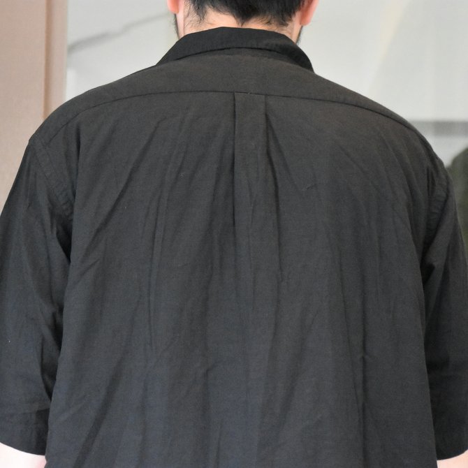 【2020 SS】COMOLI (コモリ) ベタシャンオープンカラーシャツ#R01-02011 -BLACK-(4)