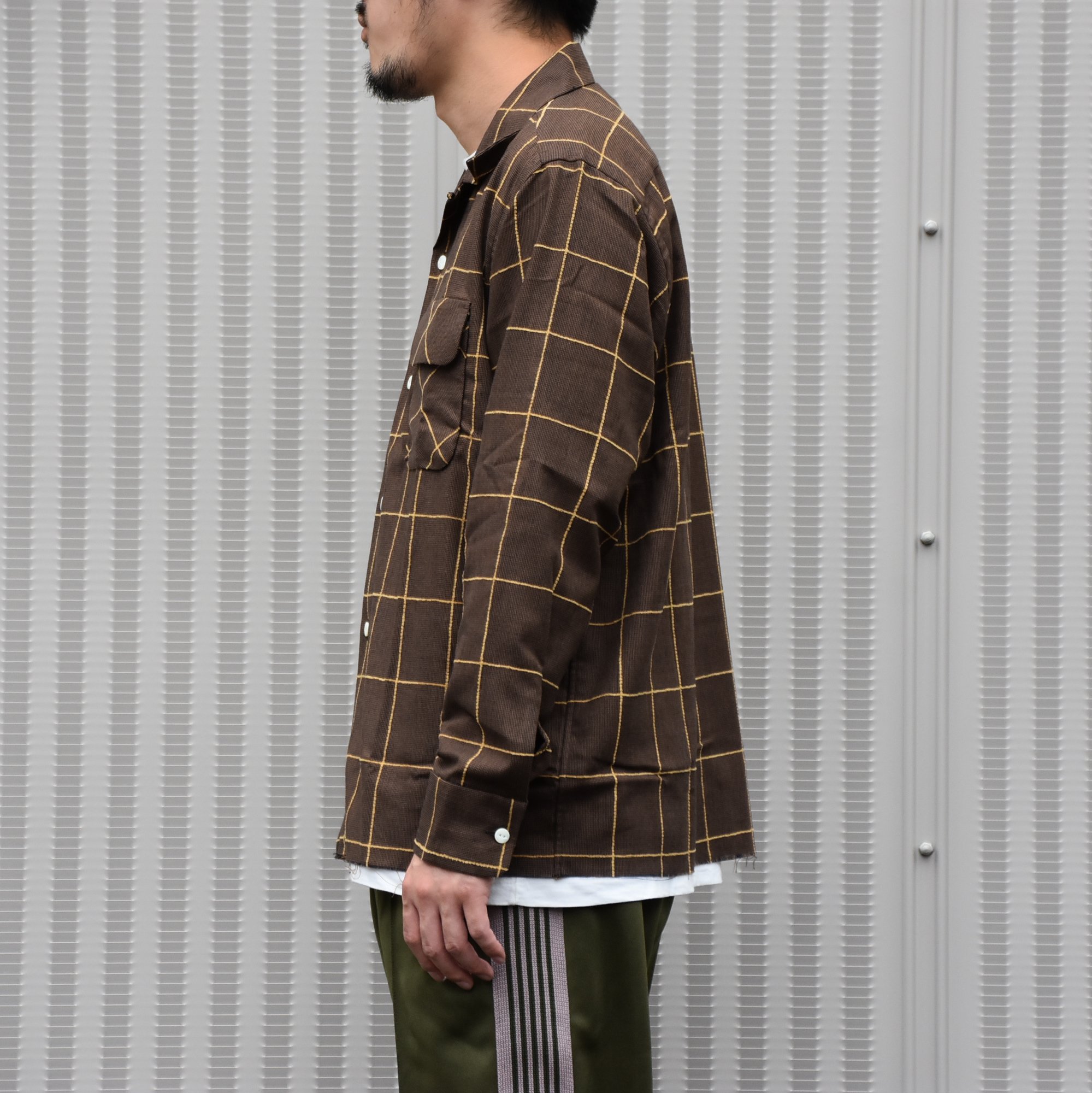 NEEDLES(ニードルス) C.O.B Classic Shirt -C/Pe/R Plaid Twill-BROWN #HM206(4)