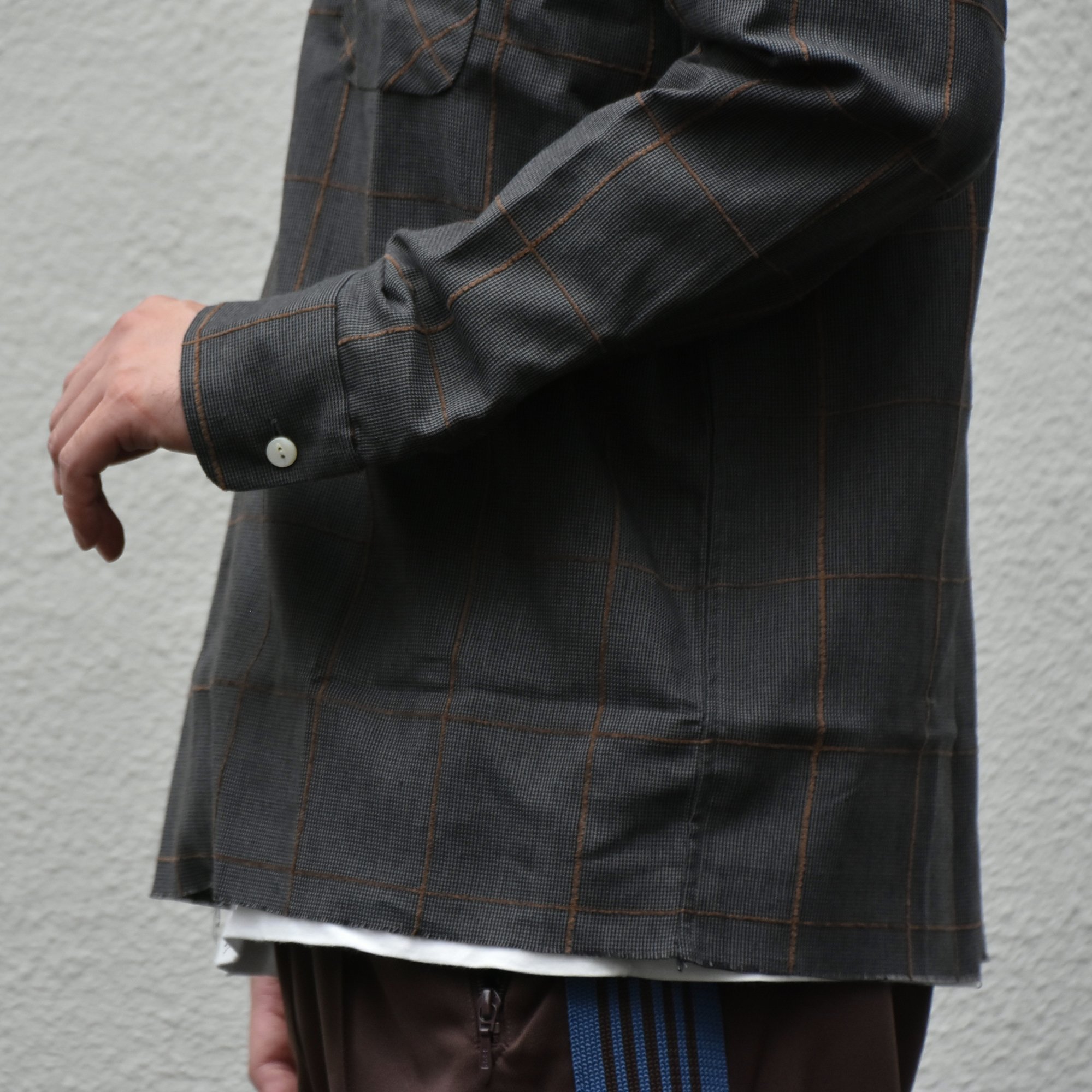 NEEDLES(ニードルス) C.O.B Classic Shirt -C/Pe/R Plaid Twill-GRAY #HM206(4)