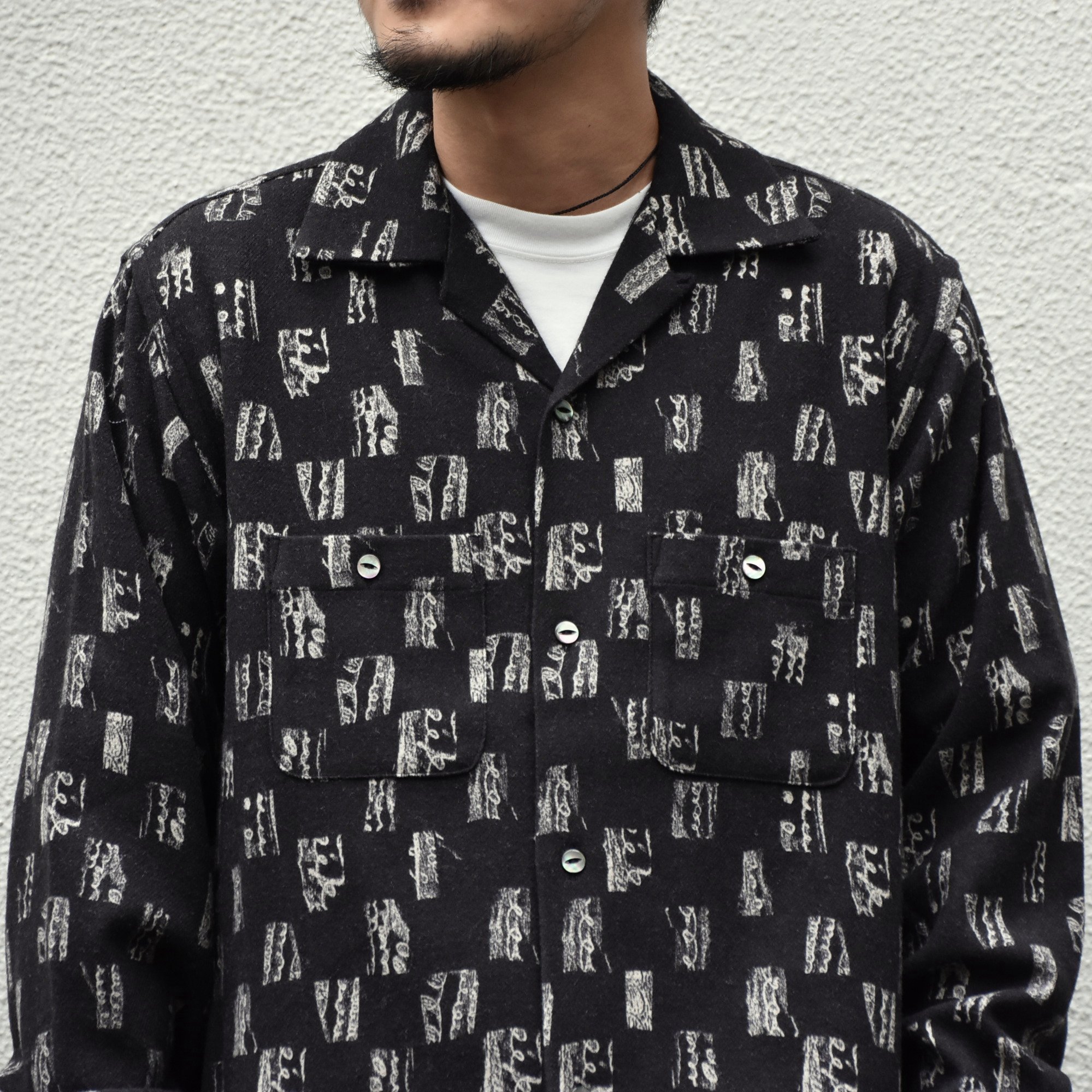 NEEDLES(ニードルス) C.O.B Classic Shirt -W/N Melton/Pt.-BLACK #HM110(4)