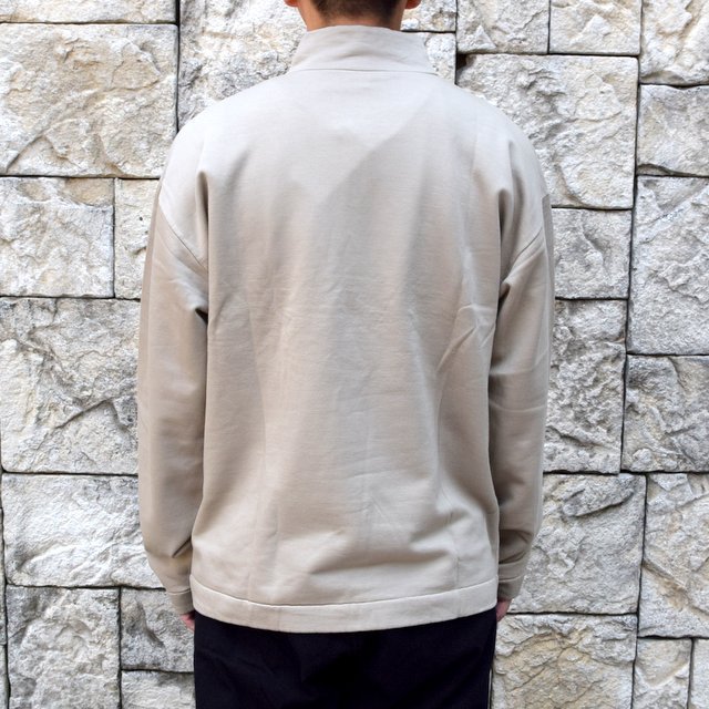 AURALEE(オーラリー)/ ELASTIC HIGH GAUGE SWEAT HALF ZIP P/O -KHAKI GRAY- #A20AP01NU(4)