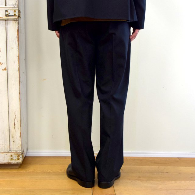 YOKE(ヨーク)/ FRONT TUCK BELTED WIDE TROUSERS -BLACK- #YK20AW0158P(4)