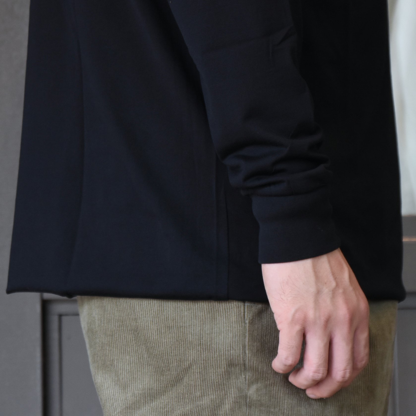【2020】COMOLI (コモリ) ダブルレイヤーL/Sクルー#S03-05002 -NAVY-(4)