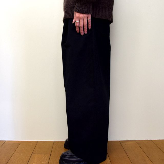 STUDIO NICHOLSON(スタジオニコルソン)/ PEACHED COTTON TWILL-BLACK- #SNM-351(4)