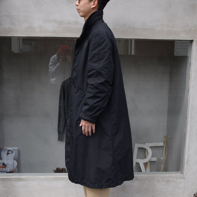 SCYE BASICS(サイベーシック)/ PE/NY 高密度タフタ製品染めバルマカーンコート -BLACK- #5120-73500(4)