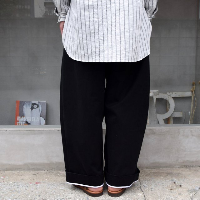 STUDIO NICHOLSON(スタジオニコルソン)/ PEACHED COTTON TWILL -BLACK- #SNM-351(4)