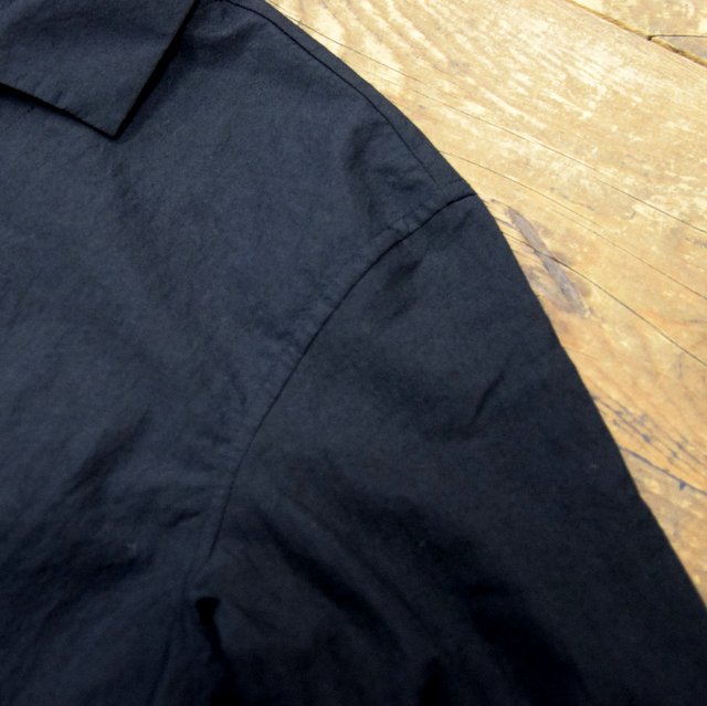 FRANK LEDER(フランクリーダー)/TRIPLE WASHED THIN COTTON SHIRT JACKET WITH DRAWSTRING -BLACK- #0916082(4)