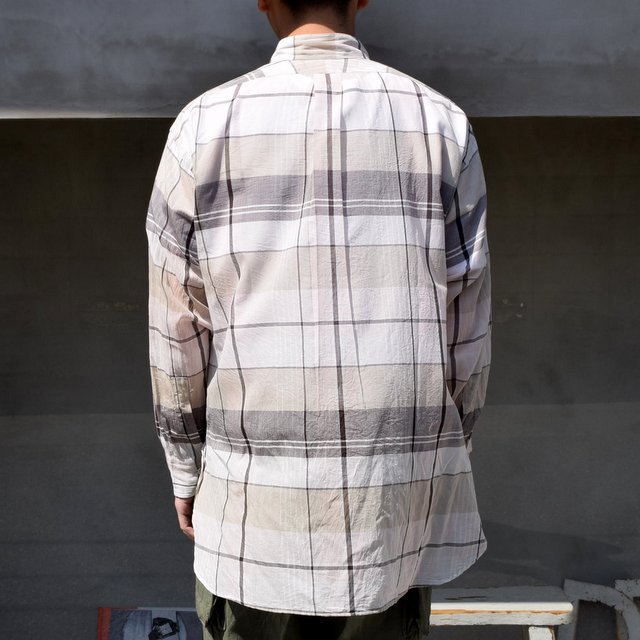 KAPTAIN SUNSHINE (キャプテンサンシャイン)/ STAND COLLAR SAFARI SHIRT -BIG PLAID- #KS21SSH12(4)