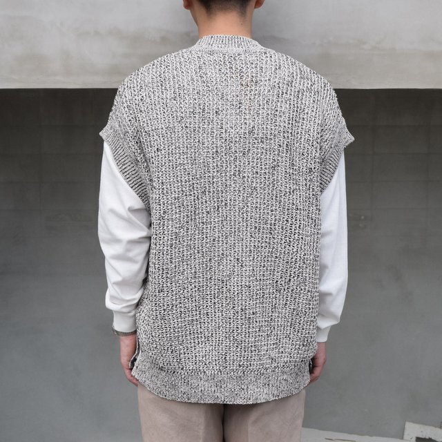 YOKE(ヨーク)/ MESHED CREW NECK RIB VEST -WHITE- #YK21SS0225S(4)