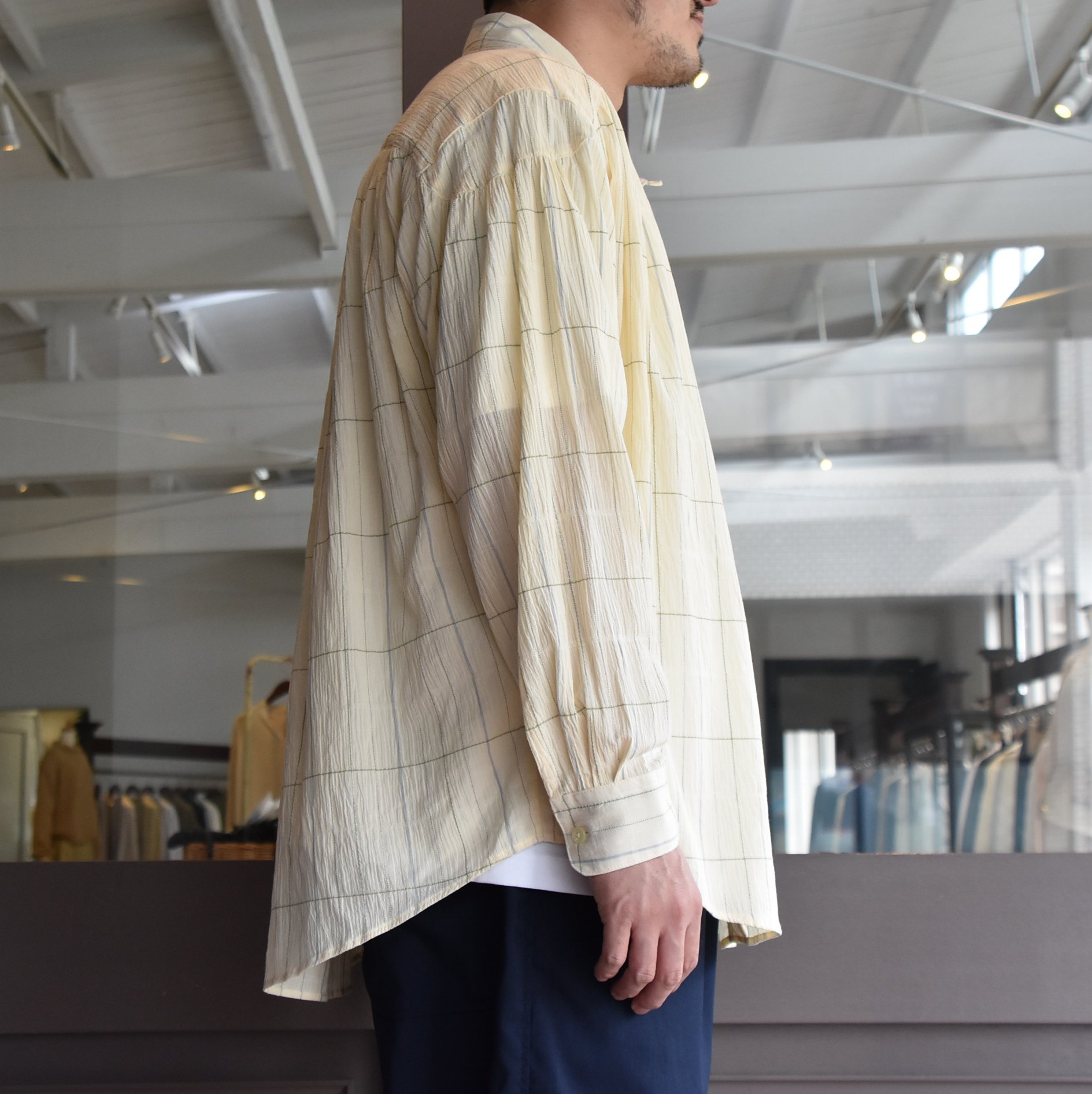 【40% off sale】 AiE(エーアイイー)/PAINTER SHIRT-COTTON GAUZE PLAID- #IN532(4)