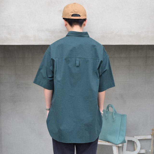 STUDIO NICHOLSON(スタジオニコルソン)/ SORONO POWDER COTTON OVERSIZED S/S SHIRTS -WAKAME- #SNM-567(4)