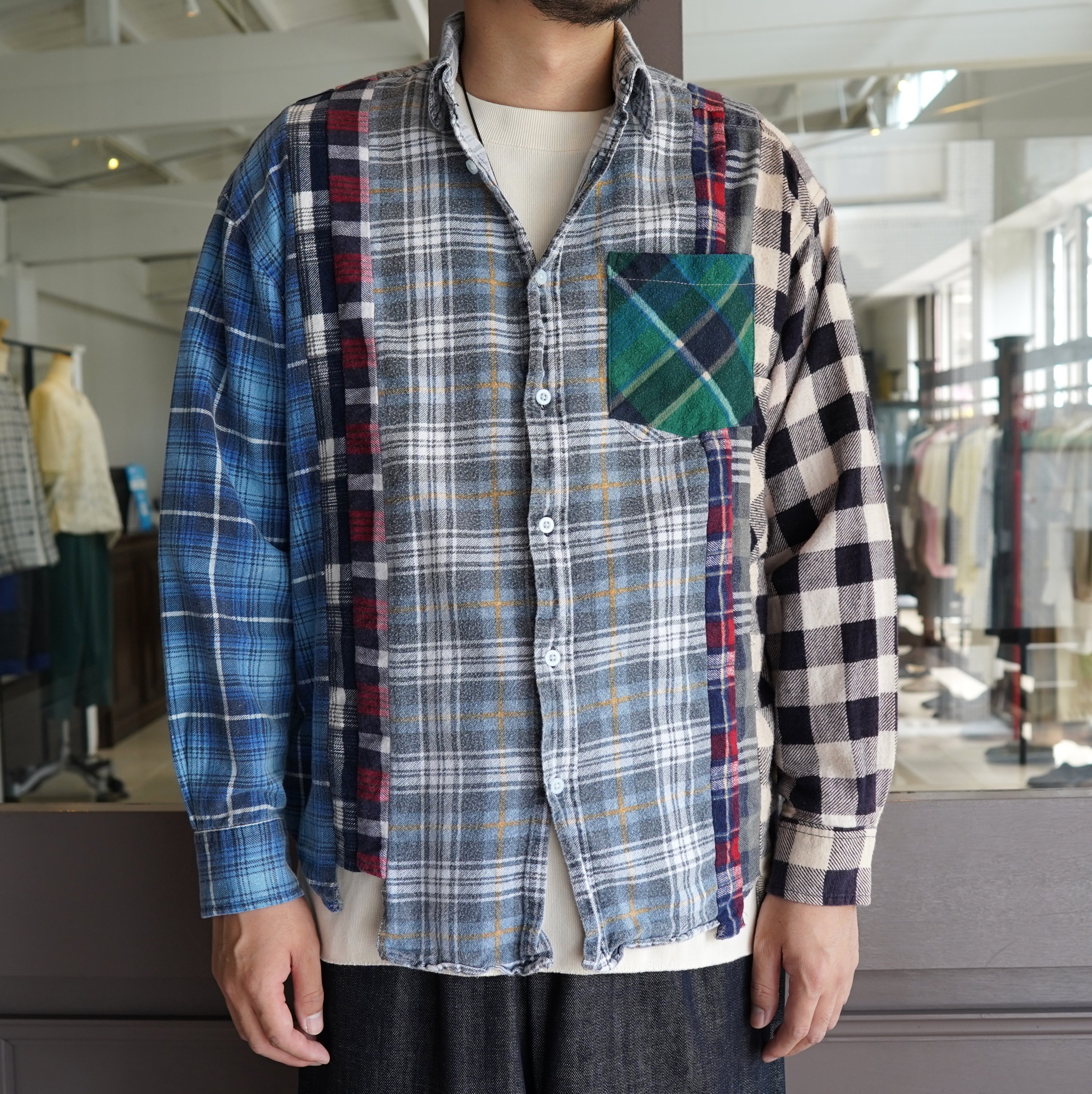 Rebuild by Needles(リビルドバイニードルス)/ flannel check shirts -ASSORT(B)- #JO286(4)