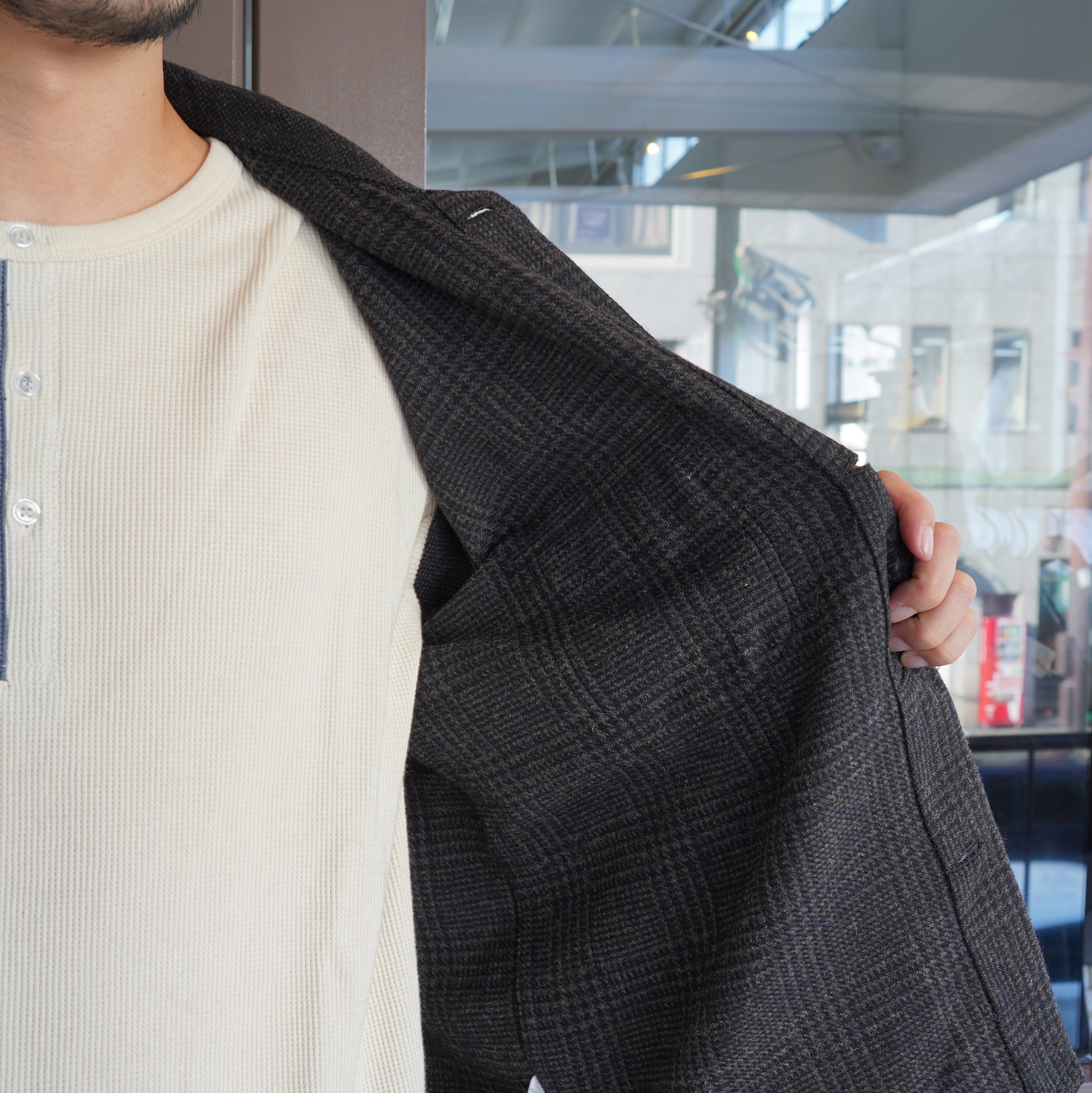 South2 West8(サウスツーウエストエイト)/Smokey Shirt TWEED/CRAZY PATTERN -CHARCOAL- #JO792(4)