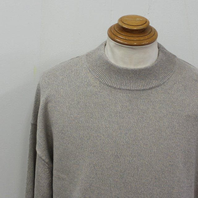 crepuscule(クレプスキュール)/Moc neck L/S -BEIGE&GRAY- #2103-005(4)