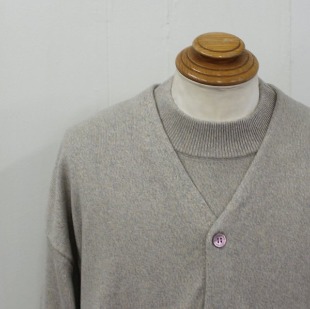 crepuscule(クレプスキュール)/COTTON SILK CARDIGAN -BEIGE&GRAY- #2103-006(4)