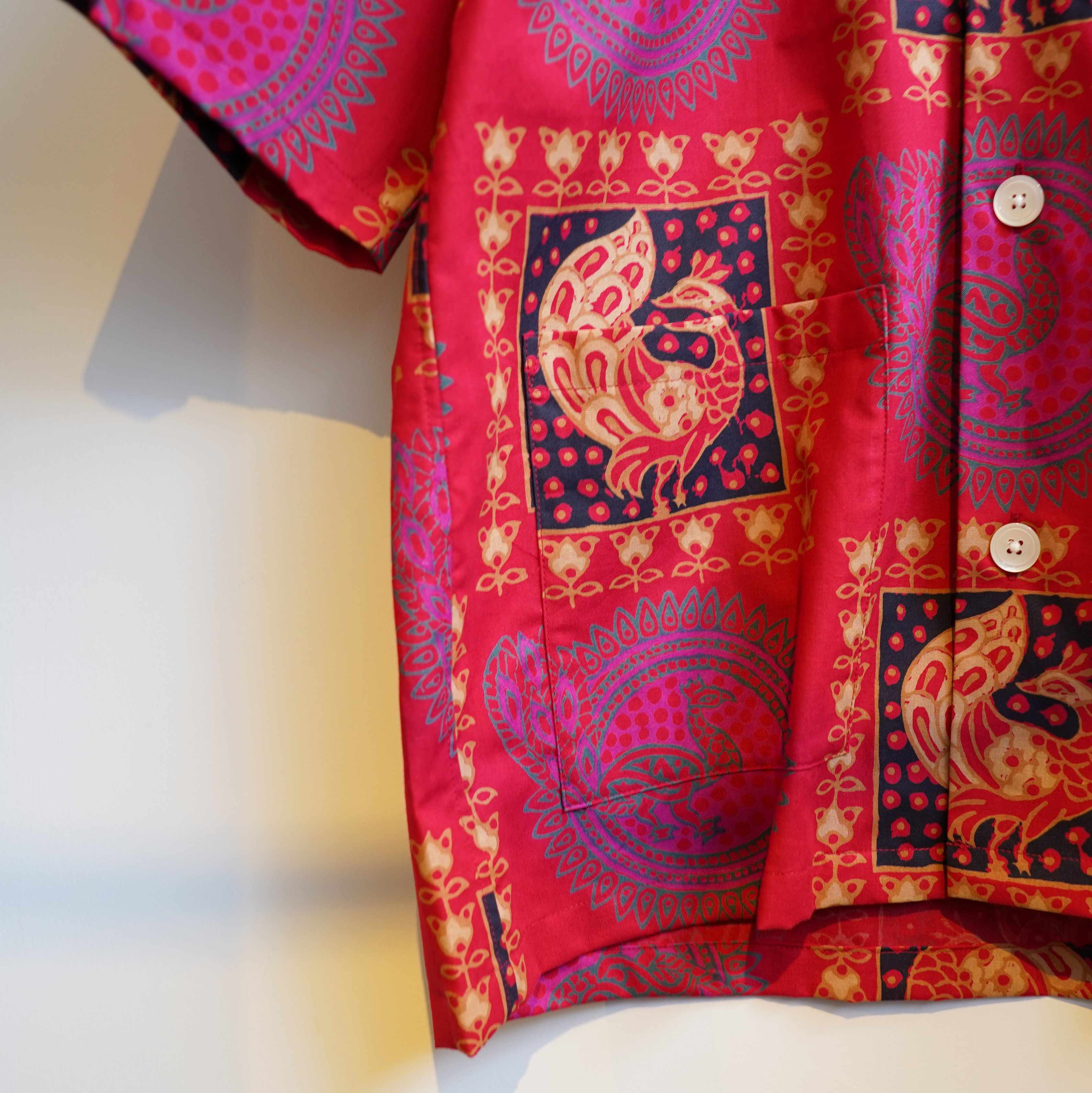 NEEDLES(ニードルス)/CABANA SHIRT - COTTON CLOTH / BATIK PT. -RED- KP176(4)