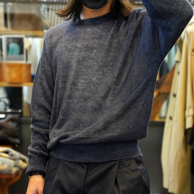 【25SS】HERILL(ヘリル)/ Linen WG Pullover -Orange,Indigo- #25-080-HL-8190-10(4)
