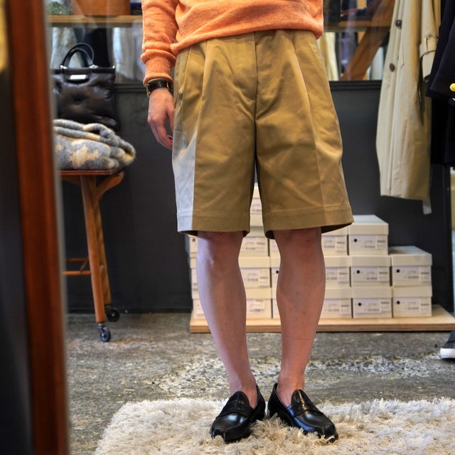 【25SS】HERILL(ヘリル)/ Suvincotton Chinoshorts -Navy,Khaki- #25-030-HL-8060-10(4)