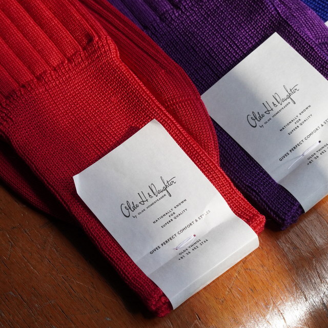 Olde H&Daughter(オールドエイチアンドドーター)/ SILK RIB SOCKS -3color- #DS006(4)