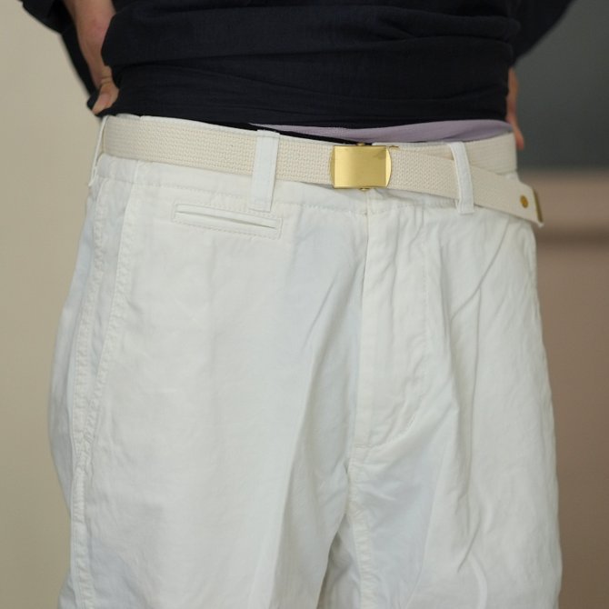 MASTER&Co.(}X^[AhR[) CHINO SHORTS with BELT -(80)WHITE-(5)