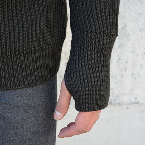 ANDERSEN-ANDERSEN(アンデルセン アンデルセン) SAILOR SWEATER CREW NECK(5Gauge) -Hunting Green- (5)