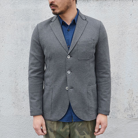 Harris Wharf London (ハリスワーフロンドン) Man Jacket Piquet -(140)middle grey- (5)