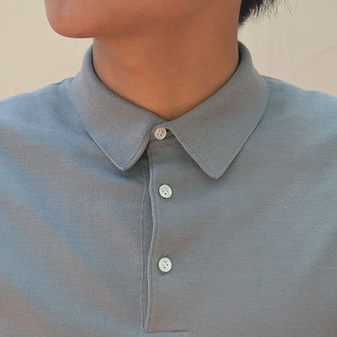 EEL products(イ―ルプロダクツ) G45POLO -(16)グレー×ホワイト- E-15631(5)